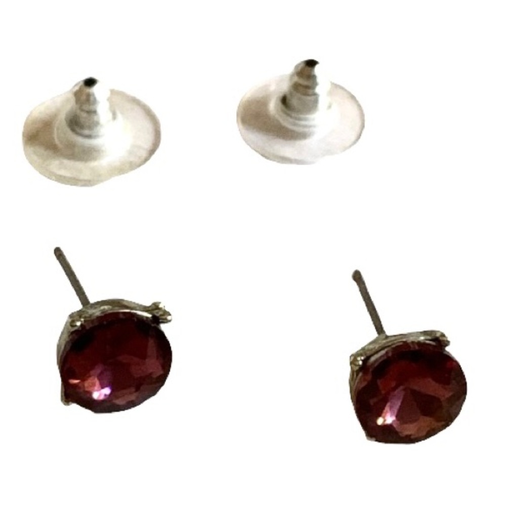 Faucet Crystal Earrings Silver Tone Metal Post Setting Woman’s Earrings Jewelry